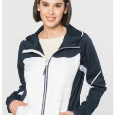 Jacheta cu gluga si model colorblock pentru ski Hybrid