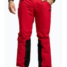 Pantaloni de ski barbati -  Poliester - Rosu/Negru