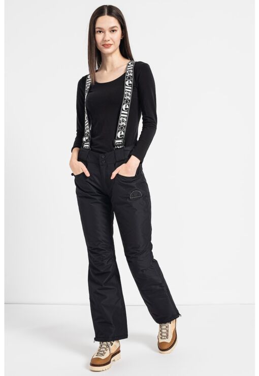 Pantaloni impermeabili cu bretele pentru ski si snowboarding